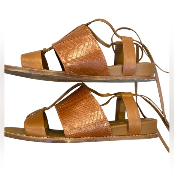 Vince Forster Leather Strappy Lace Up Sandals - Picture 5 of 13